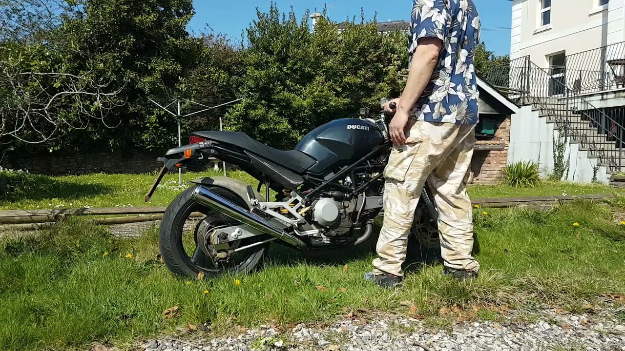 Ducati Monster M900s cold start & Conti sound April 2025