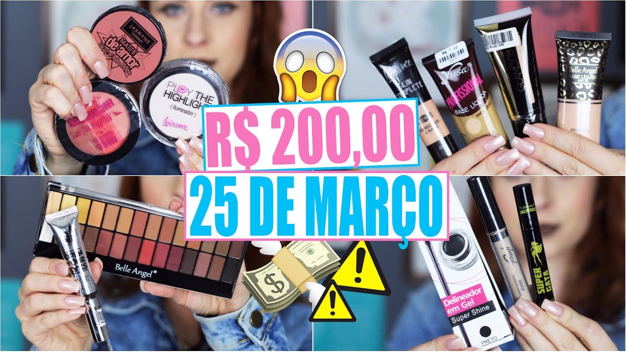 GASTEI MAIS 200 REAIS NA 25 DE MARÇO - Muita maquiagem BARATAAA! | Priscila Simões