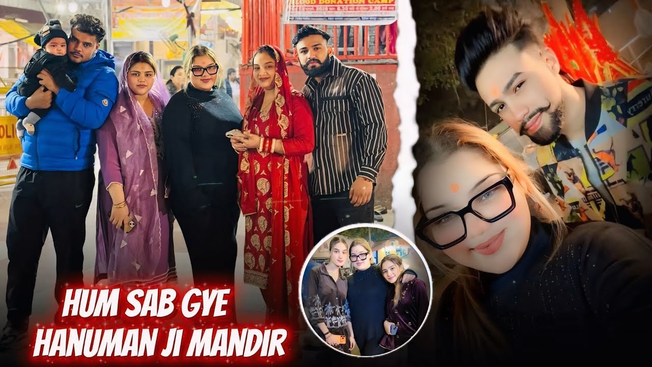 Hum sab gye hanuman ji mandir ❤️ #nandinikarnaliya 