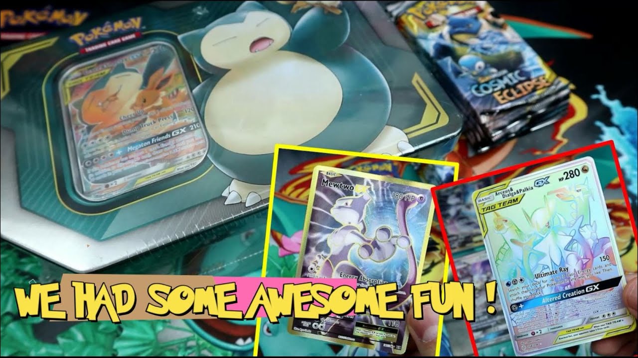 Pokemon Eevee & Snorlax GX Tag Team Tins + Some Booster Packs Unboxing - Awesome Pulls!!