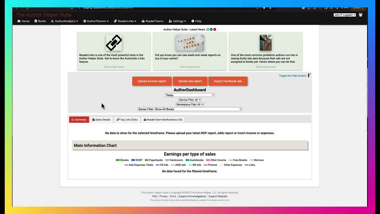 Find and upload the new Shopify report