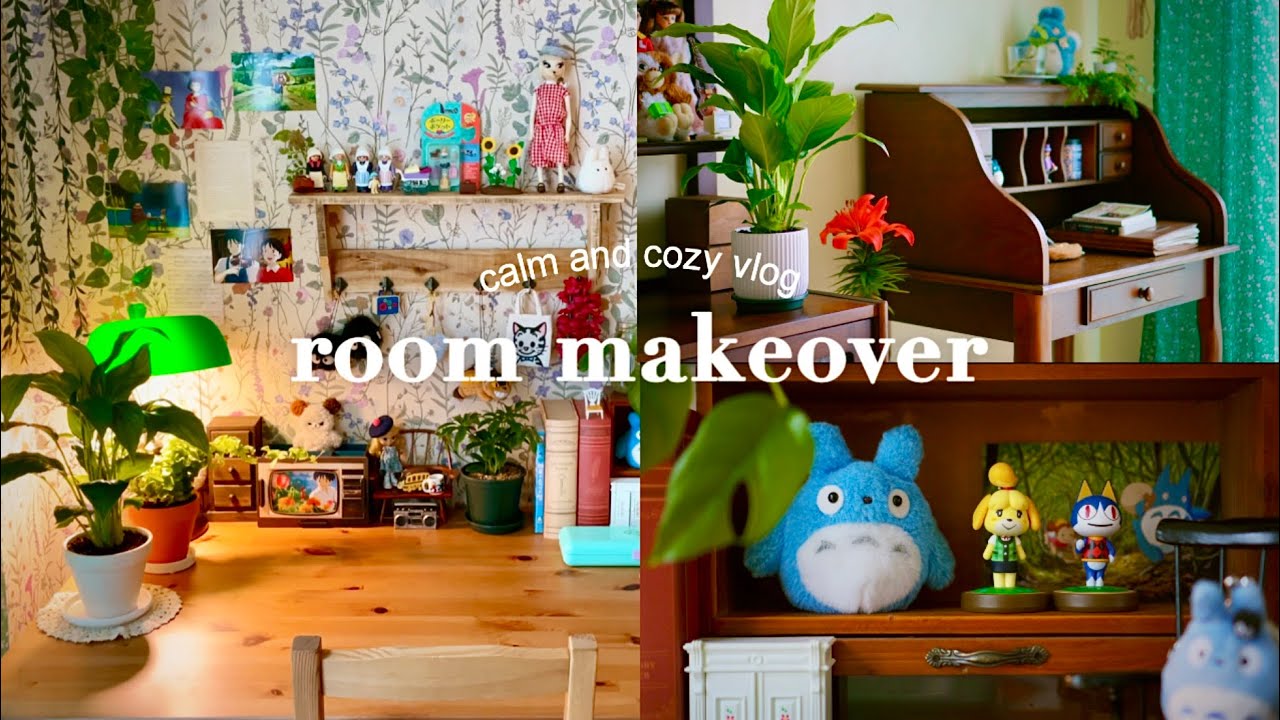 Room makeover🌿｜Эстетический макияж комнаты ghibli｜Влог с туром по корейской уютной комнате