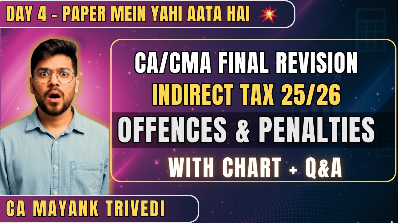 GST Offences & Penalties Full Chapter in 1 Video 📘 | Penalty Chart + Q&A Final IDT Fast-Track Day 4