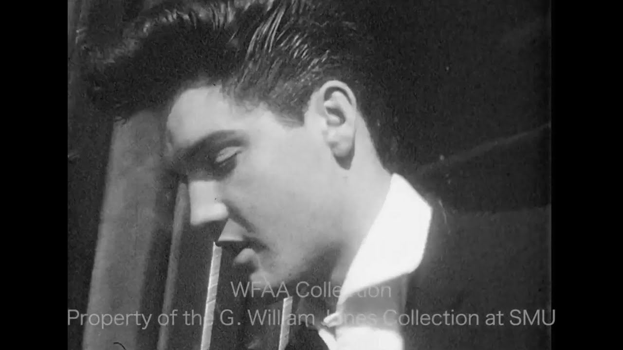 Elvis passes through Dallas, Texas on the train. WFAA-TV News - April 19 1960