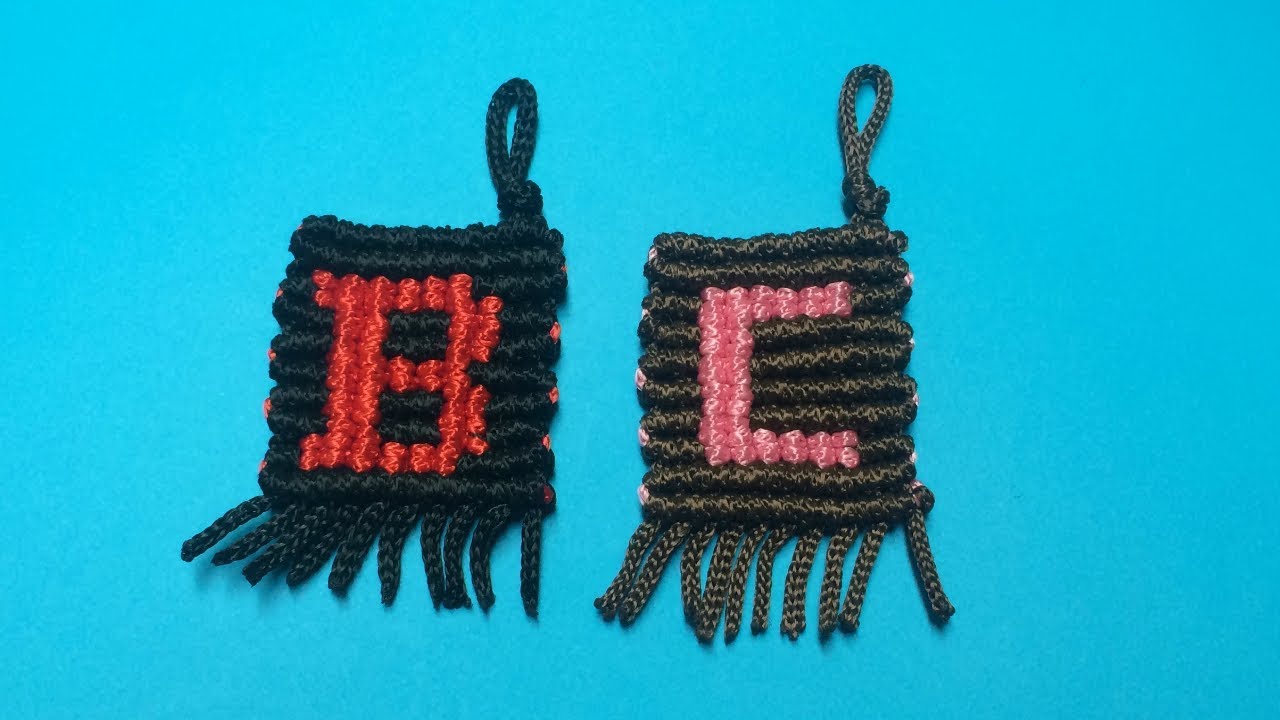 LETRAS B y C macramé