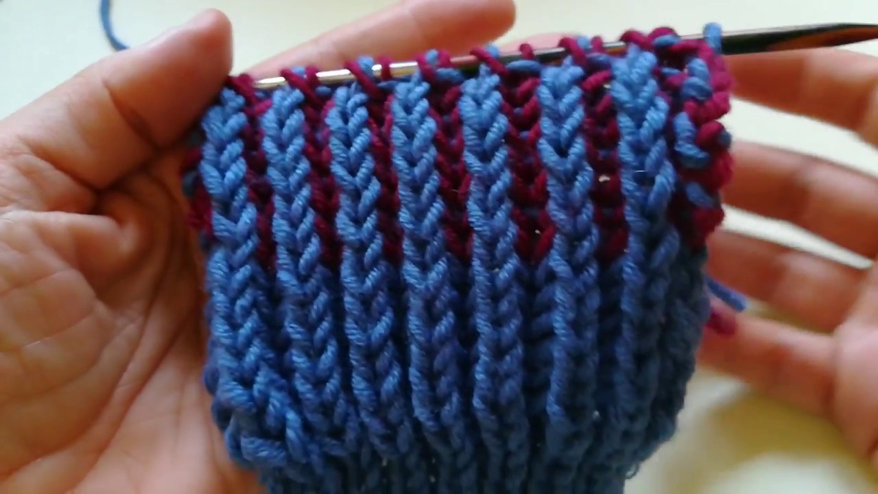 Convertir elástico 1x1 en punto brioche