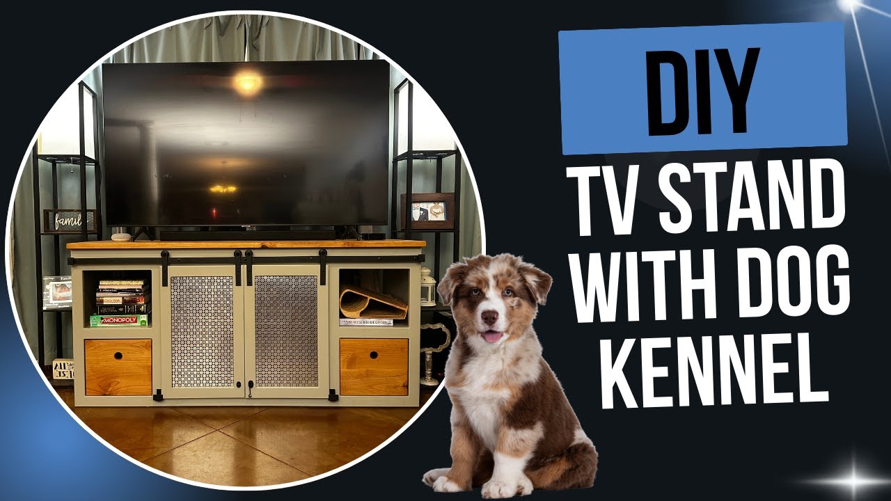 How I made a DIY TV Stand with Hidden Dog Kennel | Functional & Stylish Build!