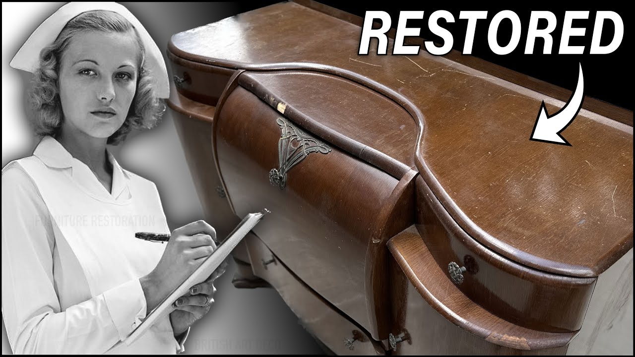 SATISFYING bar cabinet RESTORATION - British Art Deco