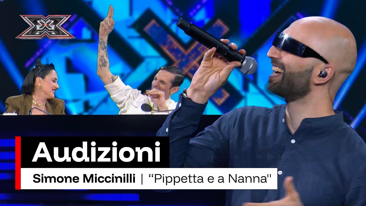 Simone Miccinilli canta il suo inedito “Pippetta e a nanna” | X Factor 2025 Audizioni 1