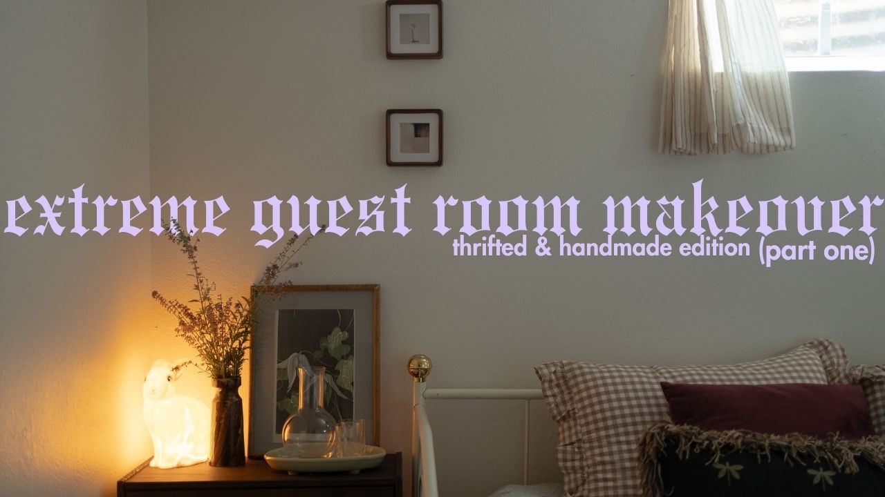 turning my dingy basement into a whimsical, cozy guest room