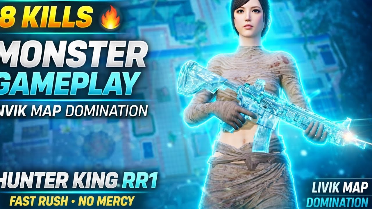 Glacier Power! Livik Map 8 Kill Monster Gameplay🥶 #bgmishorts #yuotubeshorts 
