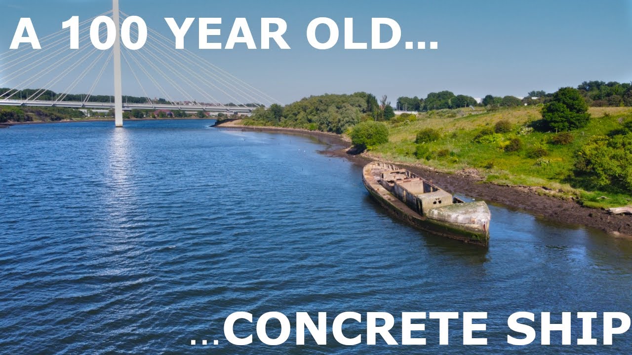 The 100 Year Old Concrete Ship At Sunderland UK : The Cretehawser.