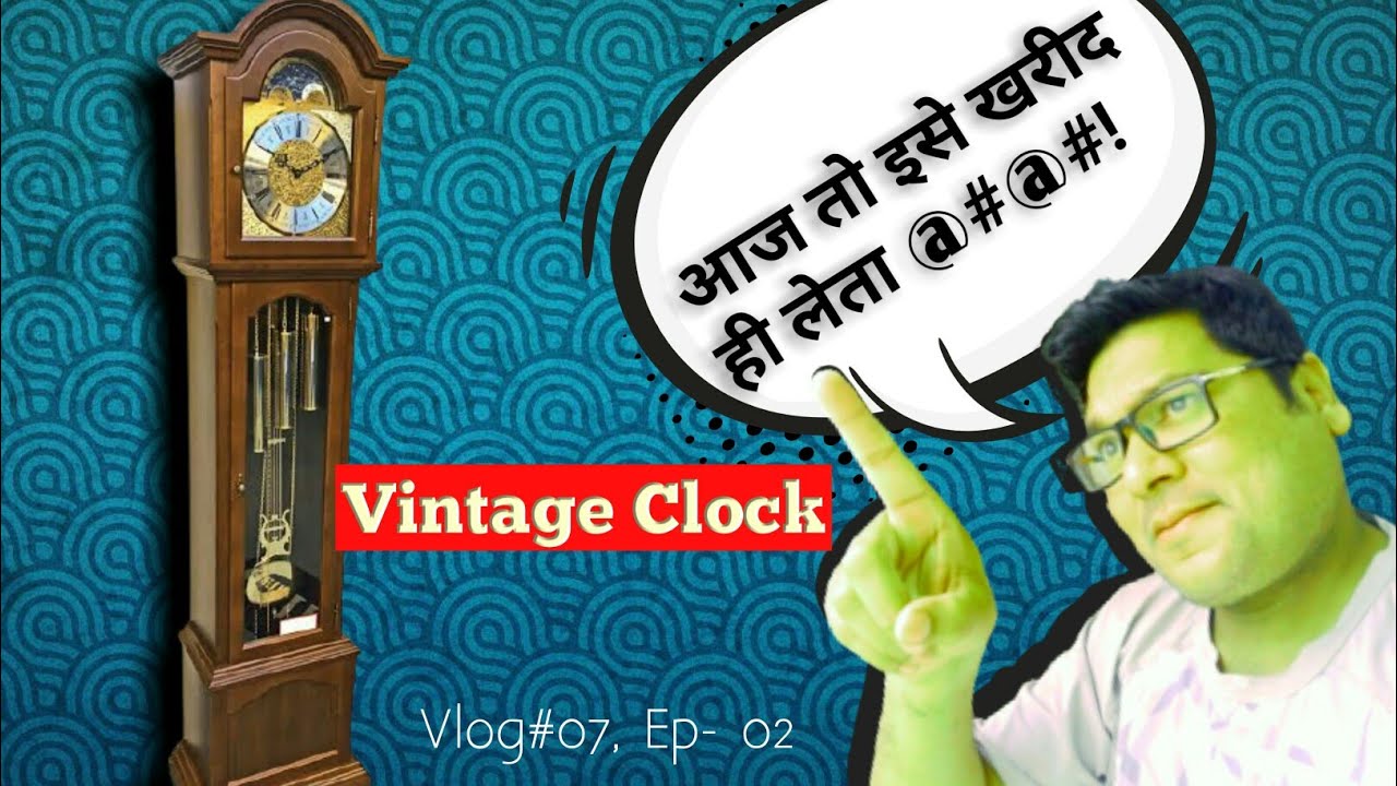 Vintage Pendulum Clock Sale, Old And Antique Clock For Sale in Delhi, Antique Items, Purana Bazaar.