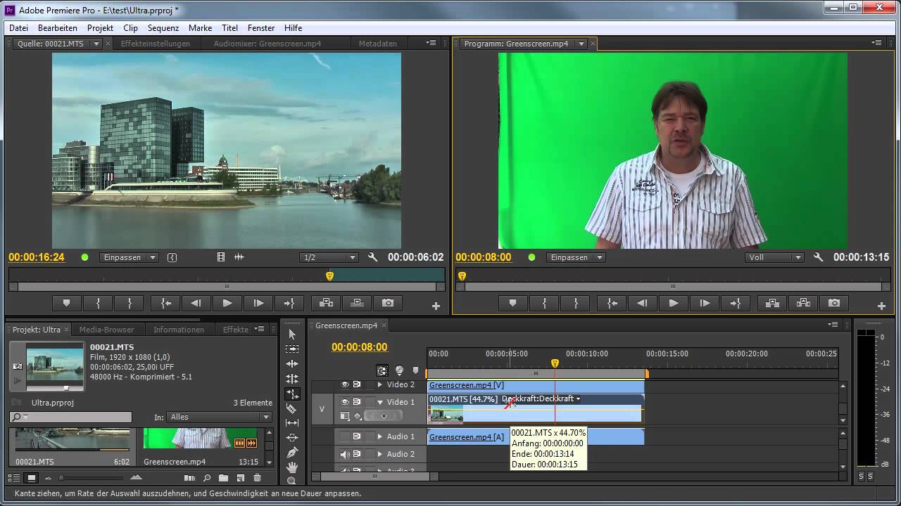 Greenscreen-Effekte - Adobe Premiere Pro CS6