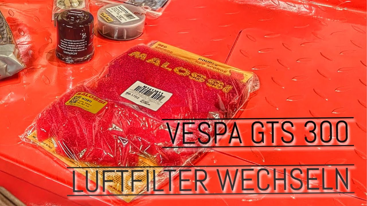 Luftfilter reinigen tauschen Vespa GTS 300 Super Sport 2013