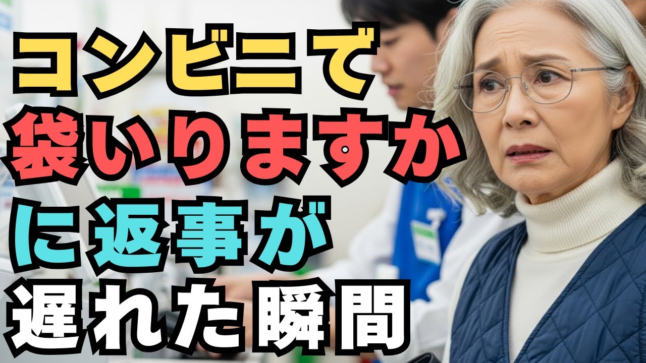 【シニア女性の独り言】コンビニで「袋いりますか」に返事が遅れた瞬間