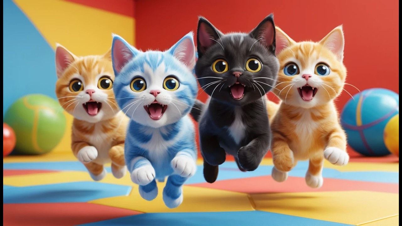 Three Little Toy Cats Meow Meow Meow | Toy Animal Sounds & Nursery Rhymes