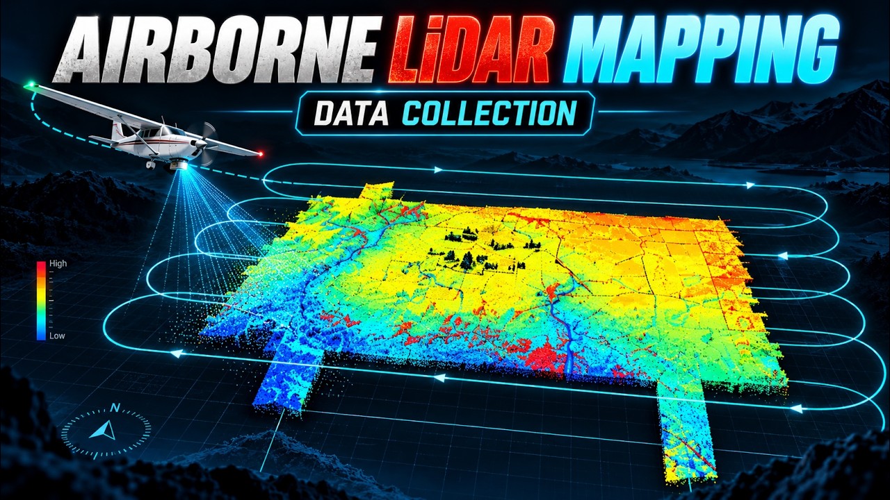 Airborne LiDAR Data Collection in Action | 3D Mapping Flight Visualization