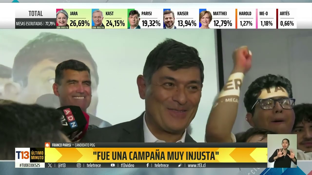 Parisi por resultado de elecciones: 