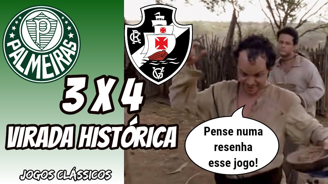 Relembre essa virada histórica com Chicó e João Grilo | Palmeiras 3x4 Vasco | Copa Mercosul 2000