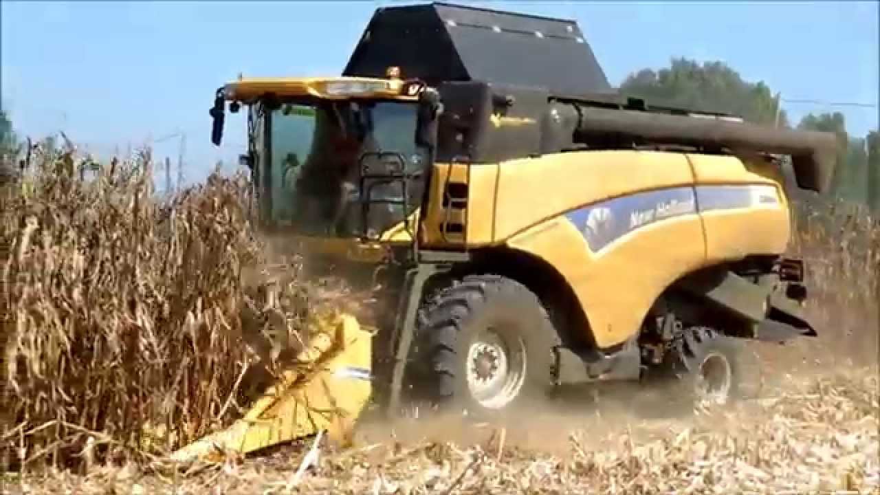 NEW HOLLAND CX 8040 - trebbiatura mais 2012 [FULL HD]