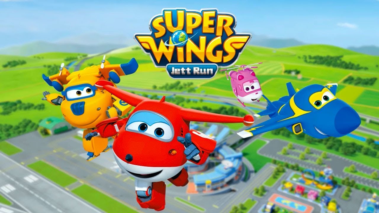 SUPER WINGS JETT RUN gameplay trailer (Android, IOS), kids game,  mobi play game
