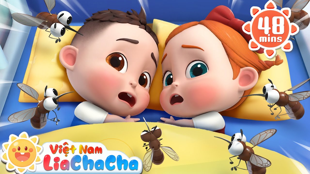 😪 Mười bạn nhỏ ngủ trên giường 🦟Những con muỗi khó chịu | LiaChaCha - Ca Nhạc Thiếu Nhi Việt Nam