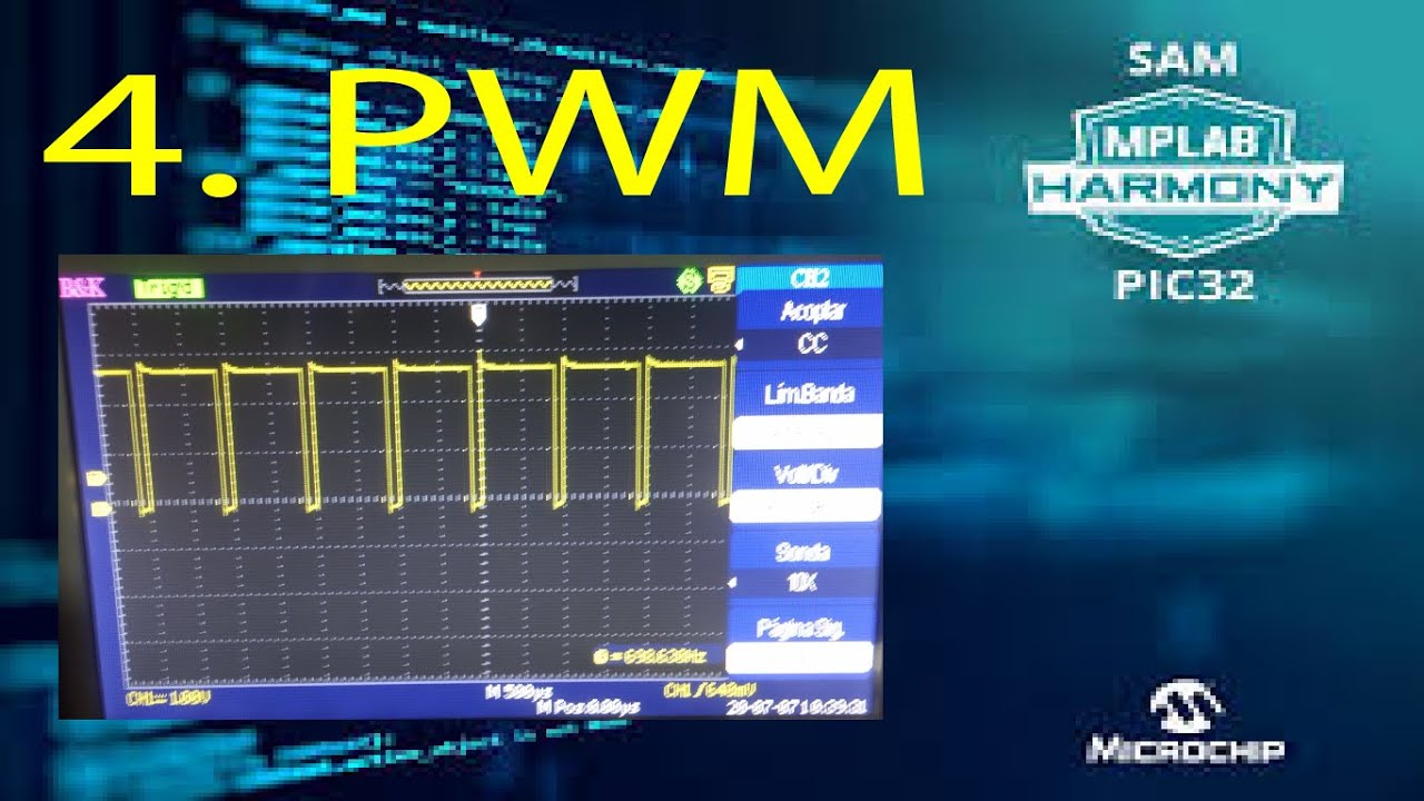 4. (PWM) tutorial harmony v3 + XC32 + pic32MX250F128