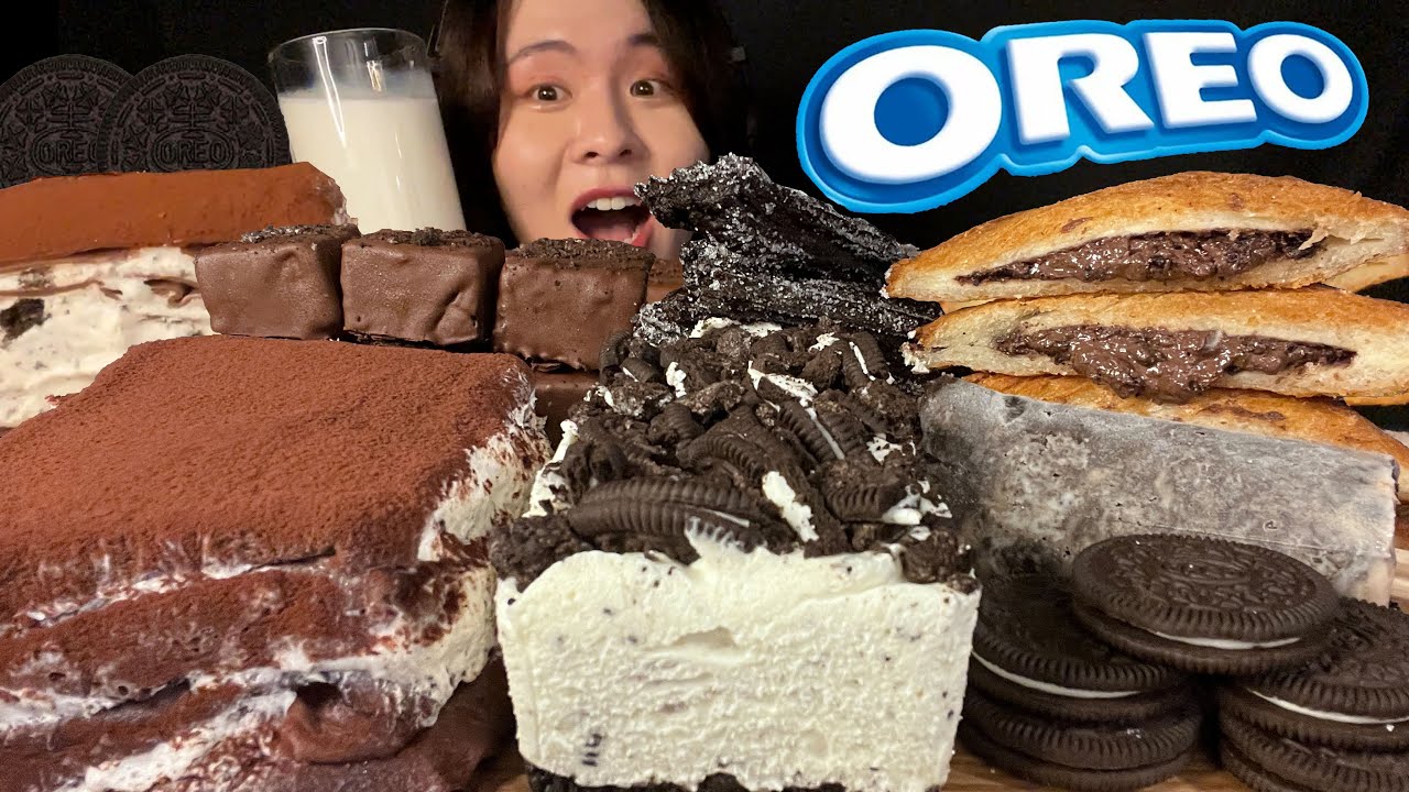 ASMR オレオケーキ&クレープ大食い‼️〜オレオのオレオによるオレオのためのオレオ〜Oreo【咀嚼音】