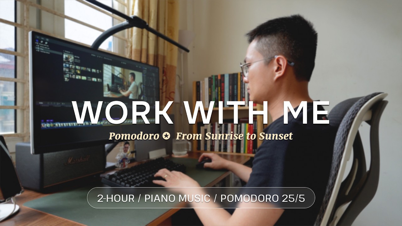 2 HOUR ✦ WORK WITH ME / From 🌇 Sunrise to 🌃 Sunset / Piano Music / TUYEN Dizai