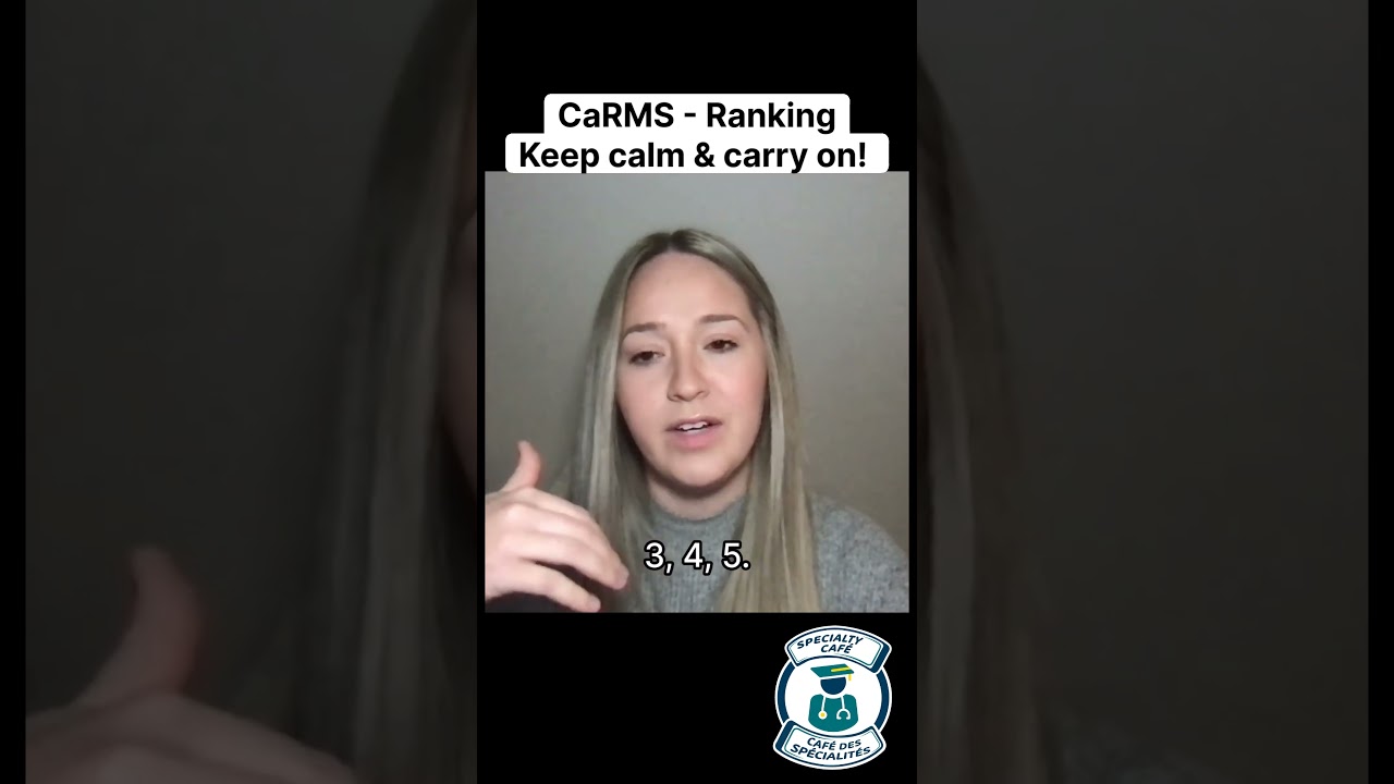 CaRMS Ranking Tips: Submit Your List & Let It Go | OBGYN Resident Advice   #residencymatch