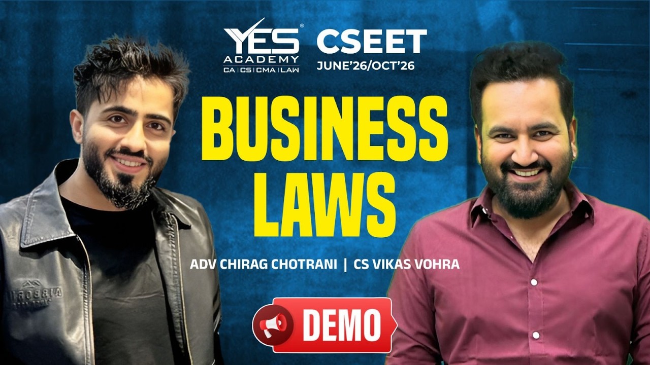 CSEET Business Laws Demo Lecture 2 | June 2026 / Oct 2026 Exam | Adv Chirag Chotrani
