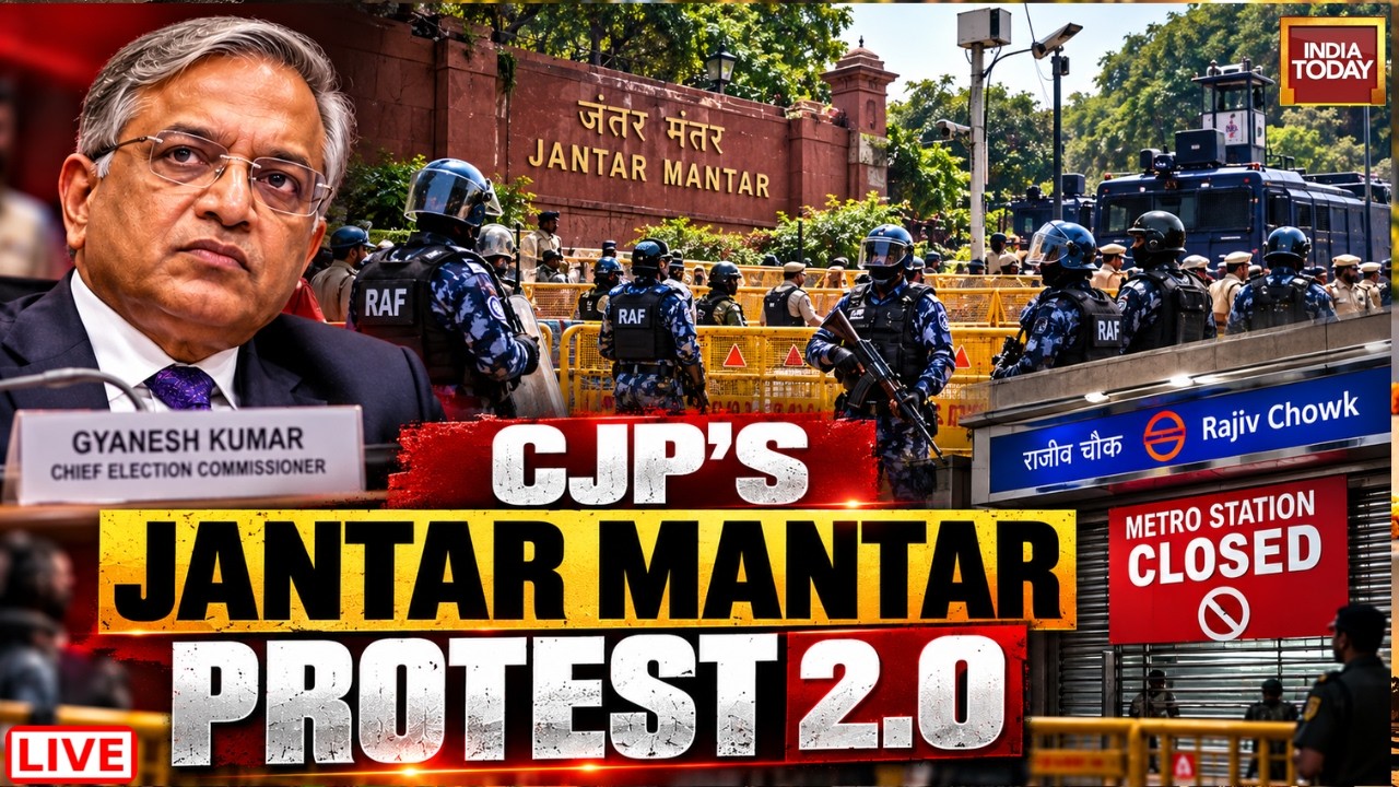 Jantar Mantar Protest LIVE: Delhi Police Barrica Roads Amid Anti- CEC Protest Call | Delhi News