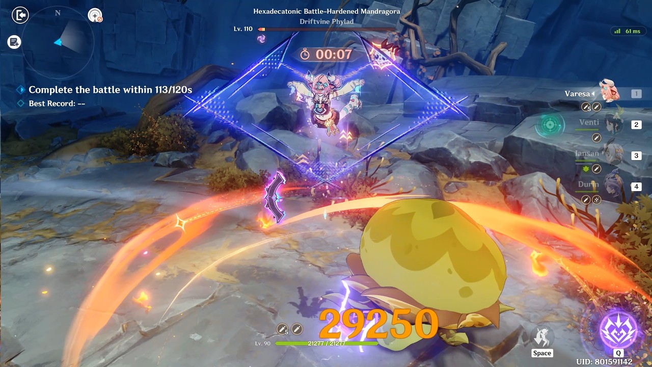 原神 Genshin Ver. Luna V Stygian Onslaught Dire Mandragora C2R1 Varesa Venti Iansan Durin