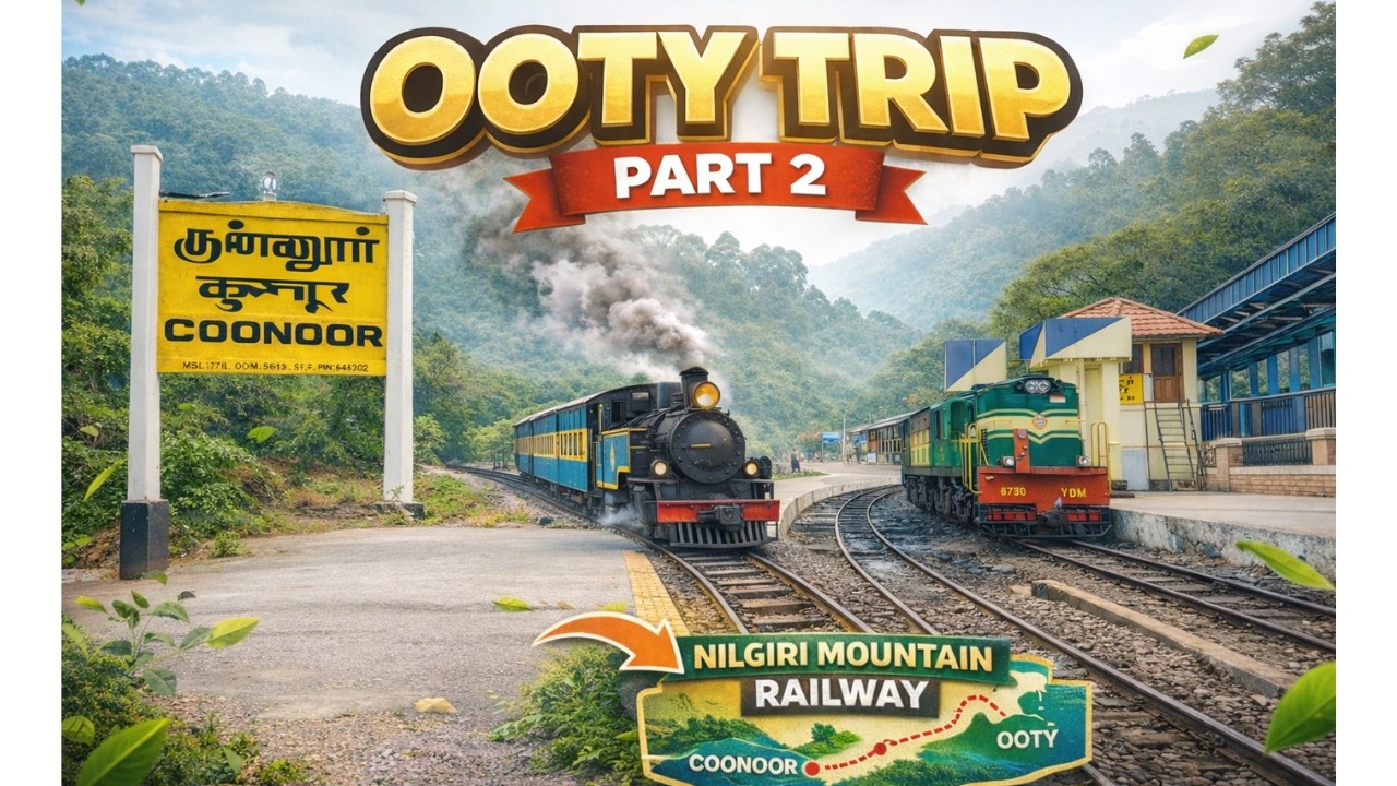 ഭാഗ്യത്തിന് ആ വണ്ടി കാണാൻ പറ്റി! | 🚂 Coonoor Railway Station Guide | Ooty Trip Part 2
