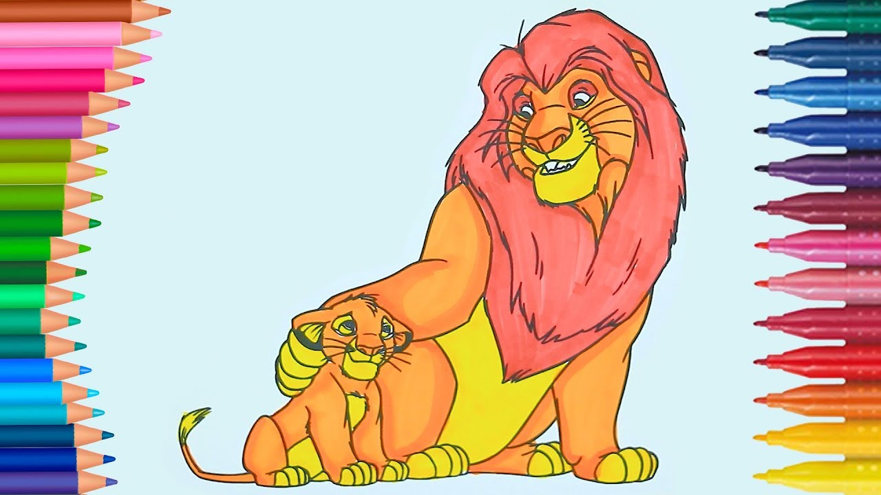 Re Leone | Come disegnare e colorare | Disegni da colorare | Cose da colorare
