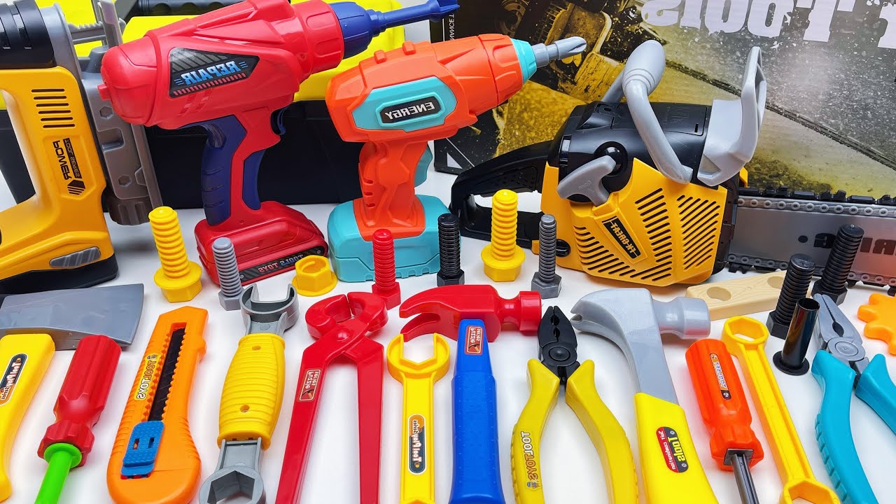11-Minute Unboxing: A collection of professional power tools, from drills to chainsaws | toy review