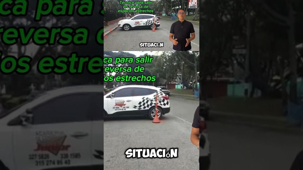 &iquest;C&Oacute;MO SALIR DE REVERSA DEL ESPACIO DE ESTACIONAMIENTO? #estacionamento #reversa #tutorial