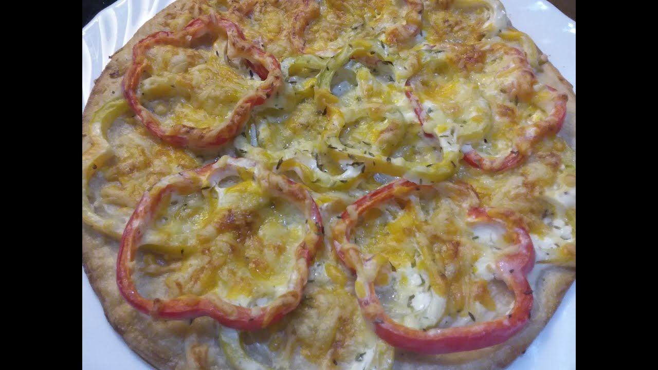 Pizza mit Paprika/ Пицца с паприкой / Low-Carb / Trennkost/ раздельное питание /vegan