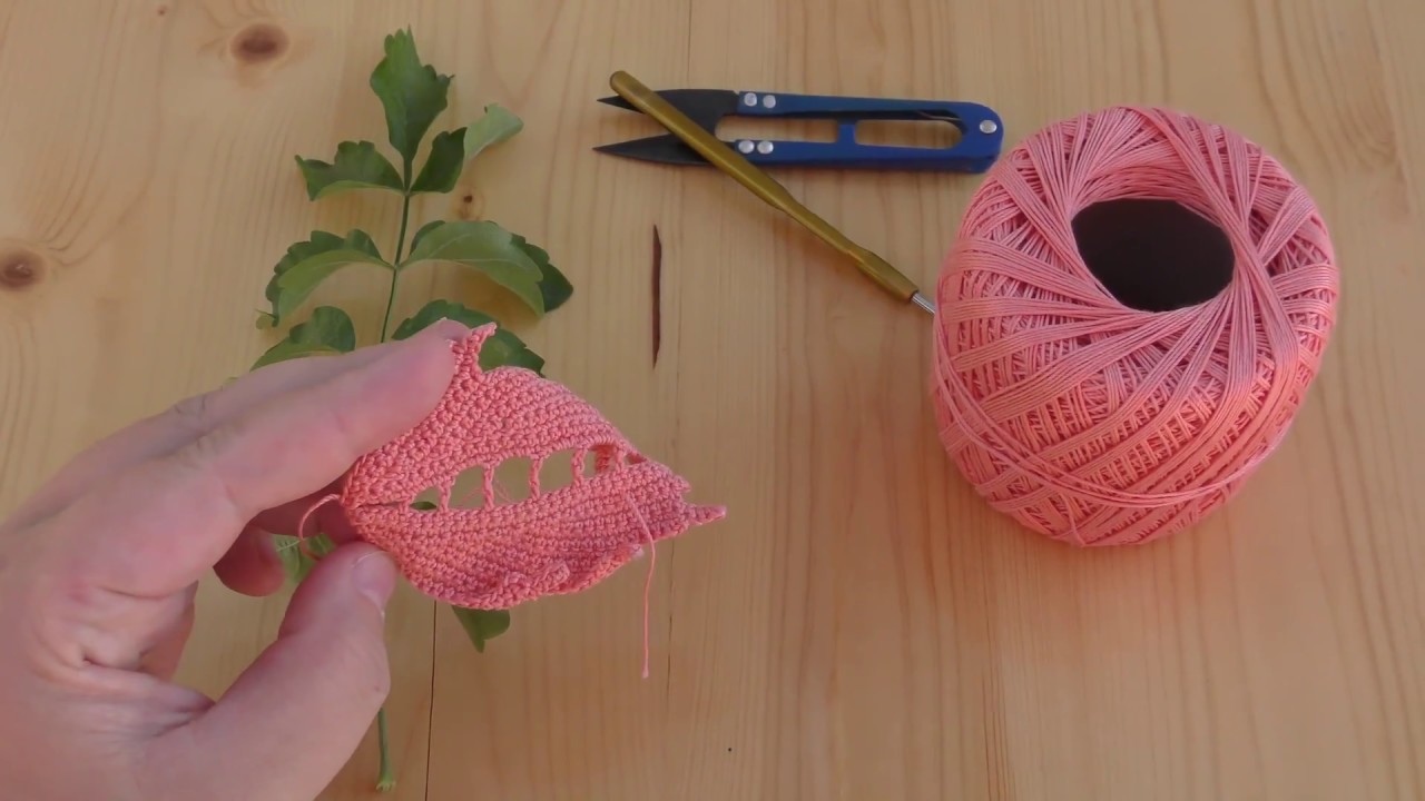 Flowers of Dunes  crochet tutorial - French Marigold leaf