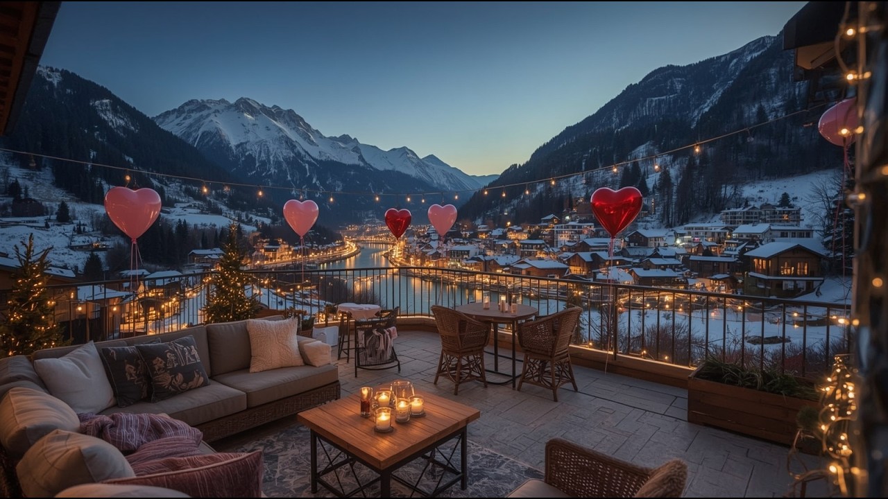 Romantic  Jazz for Valentine's Ambience 💗 Winter Music Cafe with February Jazz for Valentine's Day