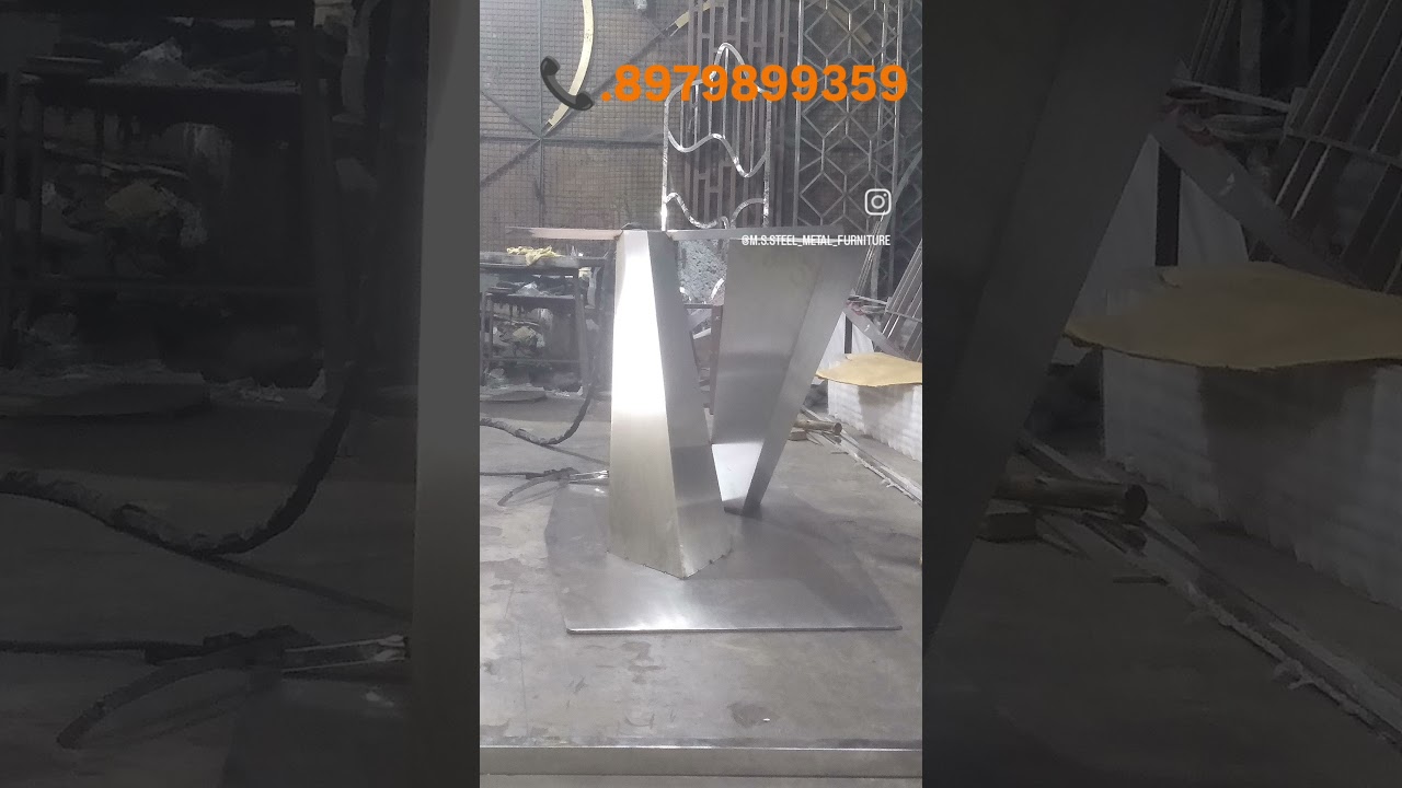 # Stainless steel Dyning Table # p.v.d matt finish luxury Finishing metal work