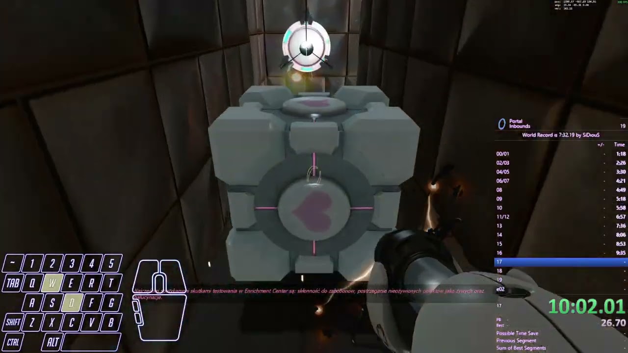 Portal Inbounds speedrun (16:03.60)