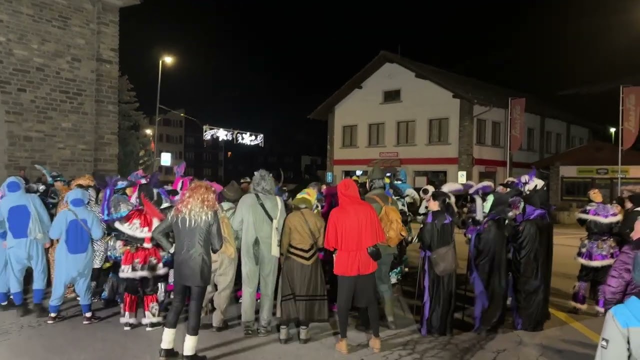 Fasnacht Saas-Grund vorletzter Tanz am 2. Samstag am 10.02.2024 #fasnacht #fasching #carnival