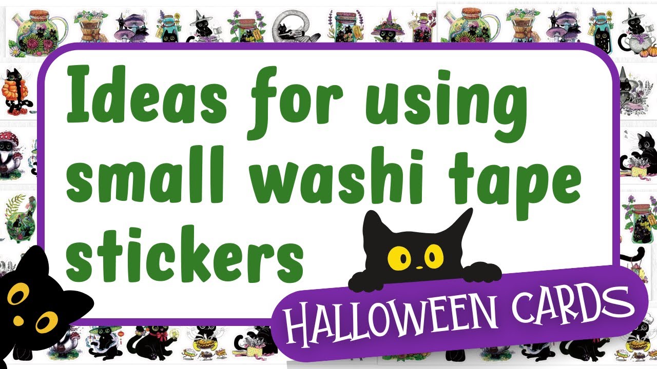 Use up your SMALL washi tape and P.E.T. stickers today! Fun Halloween cards | The Washi Tape Shop