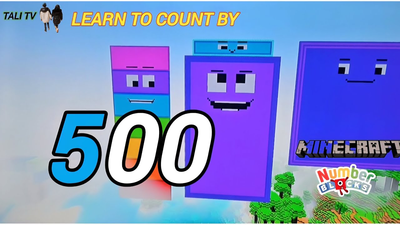 Учимся считать до 500 с Ноем, цифровыми блоками Minecraft, обучающими песнями для детей