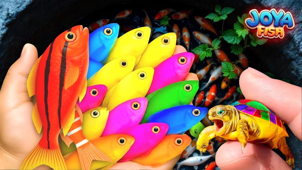 Catch Colorful Tropical Fish in Giant Colorful Eggs Guppy,Glow Fish,Koi,Turtle,Manfish,Gold Fish