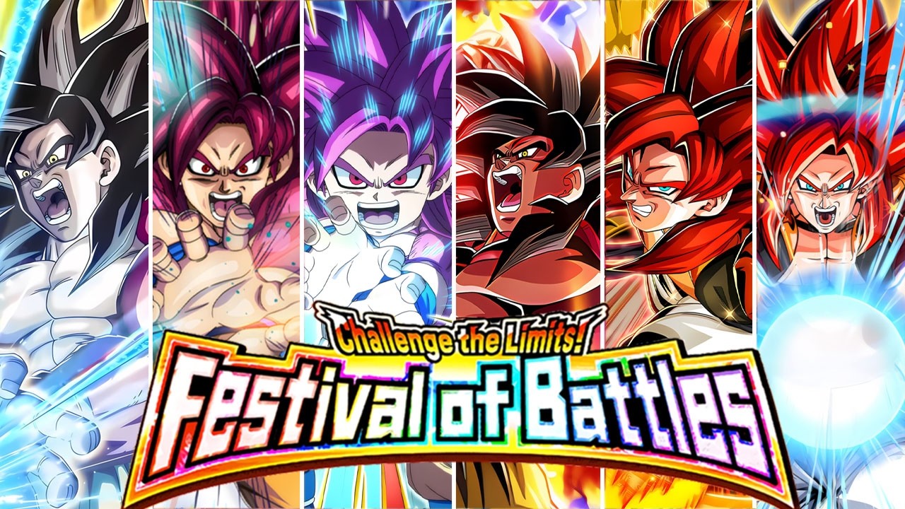 FULL SSJ4 TEAM DESTROYS FESTIVAL OF BATTLES!!!!! Dragon Ball Z Dokkan Battle