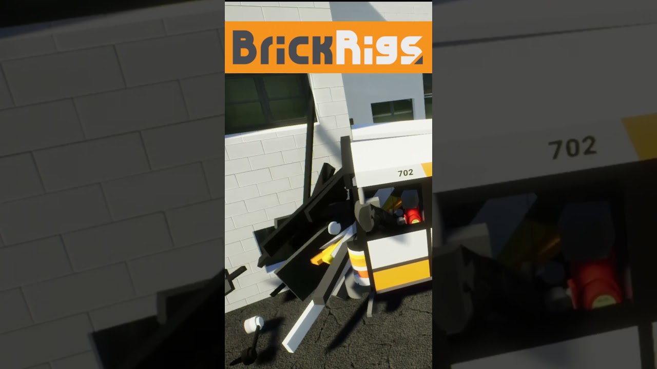 Brick Rigs VS BeamNG.drive - Bus Crashes #beamngdrive #brickrigs #crash #satisfying #fun #shorts