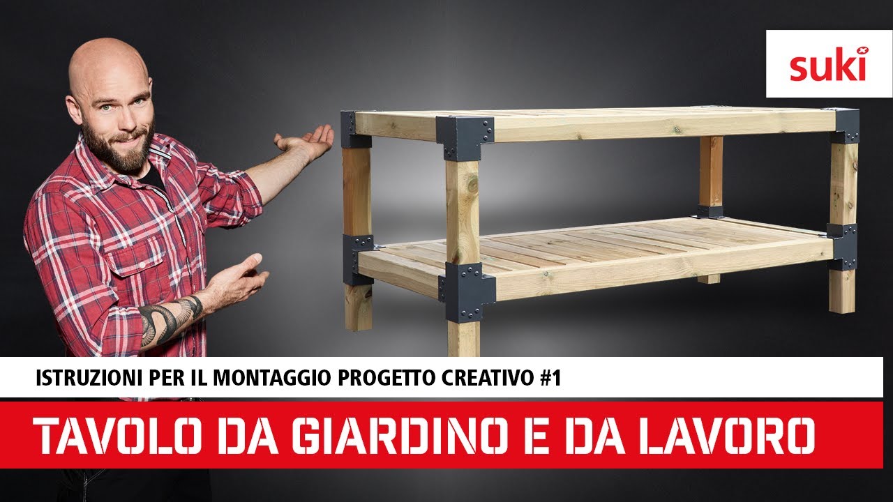 Tavolo da giardino e da lavoro | Istruzioni per il montaggio | Connettori per legno plug-in suki